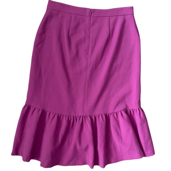 Ann Taylor Doubleweave Flounce Ruffled Midi Skirt in Purple Verbana Size 6 - Picture 6 of 10